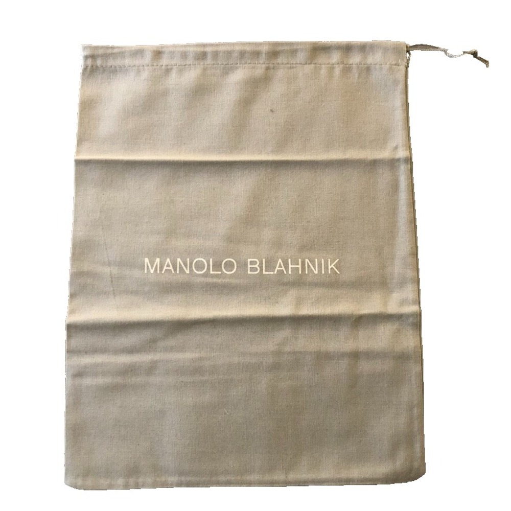 Manolo Blahnik Dustbag 10.5x13.5 Shoe Protection Cream Authentic Drawstring